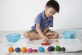 Boy play dough