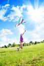 Boy play with kite Royalty Free Stock Photo