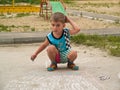 Boy at playground Royalty Free Stock Photo