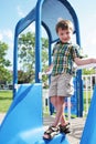 Boy on playground Royalty Free Stock Photo