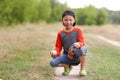 Boy playing baseball concept sport health