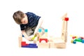 Boy playing with blocks Royalty Free Stock Photo