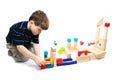 Boy playing with blocks Royalty Free Stock Photo