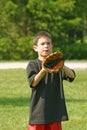 Boy Playing Catch Royalty Free Stock Photo