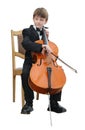 Boy playing the cello