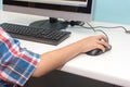 Boy playing with a computer Royalty Free Stock Photo