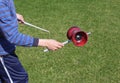 Boy playing diabolo Royalty Free Stock Photo