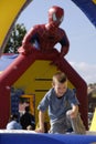 Boy playing at festival