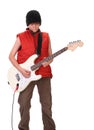 Boy playing guitar Royalty Free Stock Photo