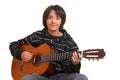 Boy playing guitar