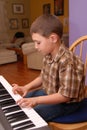 Boy playing piano