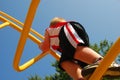 Boy playing at playground Royalty Free Stock Photo