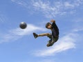 Boy playing soccer Royalty Free Stock Photo