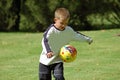 Boy Playing Soccer Royalty Free Stock Photo