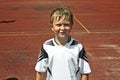 Boy after playing soccer