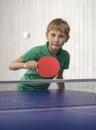 Boy playing table tennis Royalty Free Stock Photo