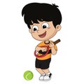 Boy playing tennis Royalty Free Stock Photo