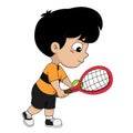 Boy playing tennis Royalty Free Stock Photo