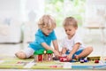 Boy playing toy cars. Kid with toys. Child and car Royalty Free Stock Photo