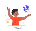 Boy playing volleyball concept Royalty Free Stock Photo