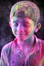 Boy plays Holi Royalty Free Stock Photo