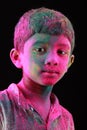 A boy plays Holi Royalty Free Stock Photo