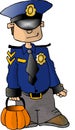 Boy in a Policeman Costume Royalty Free Stock Photo