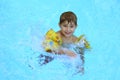 Boy in a pool