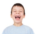 Boy portrait with a lost tooth Royalty Free Stock Photo