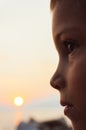 Boy portrait in sunlight Royalty Free Stock Photo