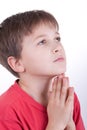The boy prays Royalty Free Stock Photo