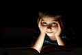 Boy reading bedtime story Royalty Free Stock Photo