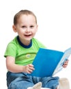 Boy reading a book Royalty Free Stock Photo
