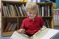 Boy Reading Picture Book