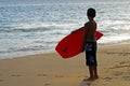 Boy Ready to Surf Royalty Free Stock Photo