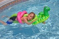 Boy Relaxing in pool