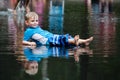 Boy relaxing in the water Royalty Free Stock Photo