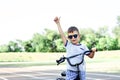 Boy riding bike Royalty Free Stock Photo