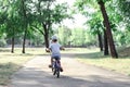 Boy riding bike