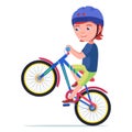 Boy riding a bike Royalty Free Stock Photo