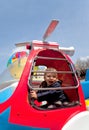Boy riding carousel Royalty Free Stock Photo