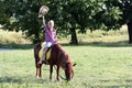 Boy riding pony horse Royalty Free Stock Photo