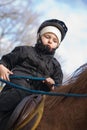 Boy Riding School Royalty Free Stock Photo
