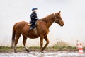 Boy Riding School Royalty Free Stock Photo