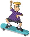 Boy riding a skateboard