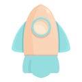 Boy rocket party icon cartoon vector. Gender party Royalty Free Stock Photo