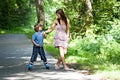 Boy on rollerblades Royalty Free Stock Photo