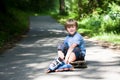 Boy on rollerblades Royalty Free Stock Photo