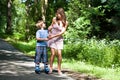 Boy on rollerblades Royalty Free Stock Photo