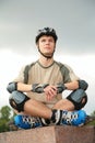 Boy on rollerblades Royalty Free Stock Photo